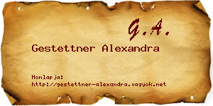Gestettner Alexandra névjegykártya